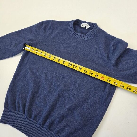 Todd Snyder Sweater Men's Small Blue Wool Cashmere Knit Blend Pullover Crewneck - Picture 5 of 11